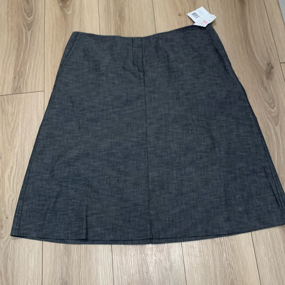 Liz Claiborne Black Knee-Length A-Line Skirt